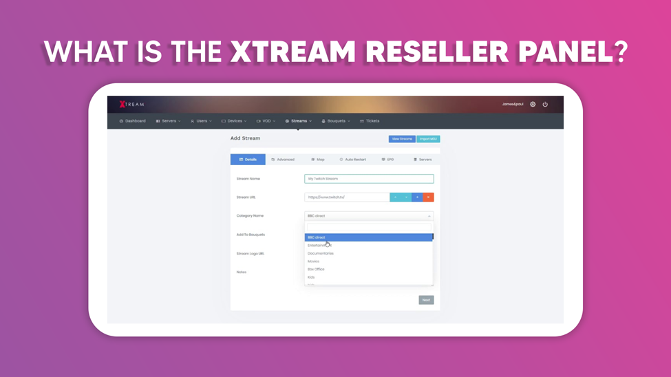 What is the xtream reseller panel