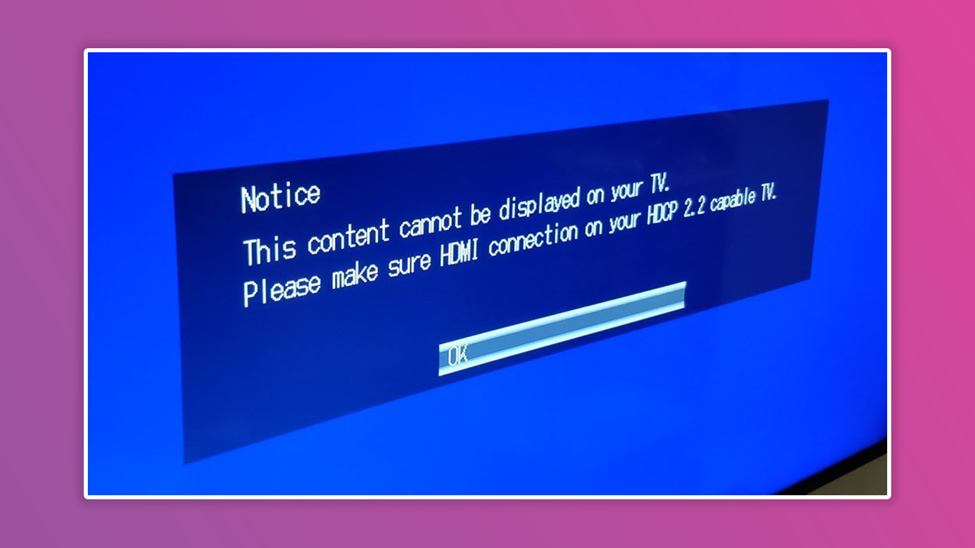 HDCP error 
